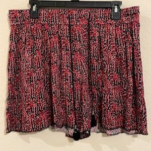 Loft Women’s Shorts Medium Pink Floral Lightweight Flowy High Waist Bohemian